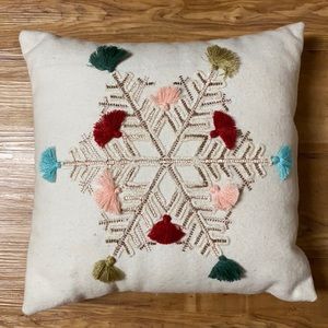 Opalhouse Snowflake Accent Pillow with tassel details